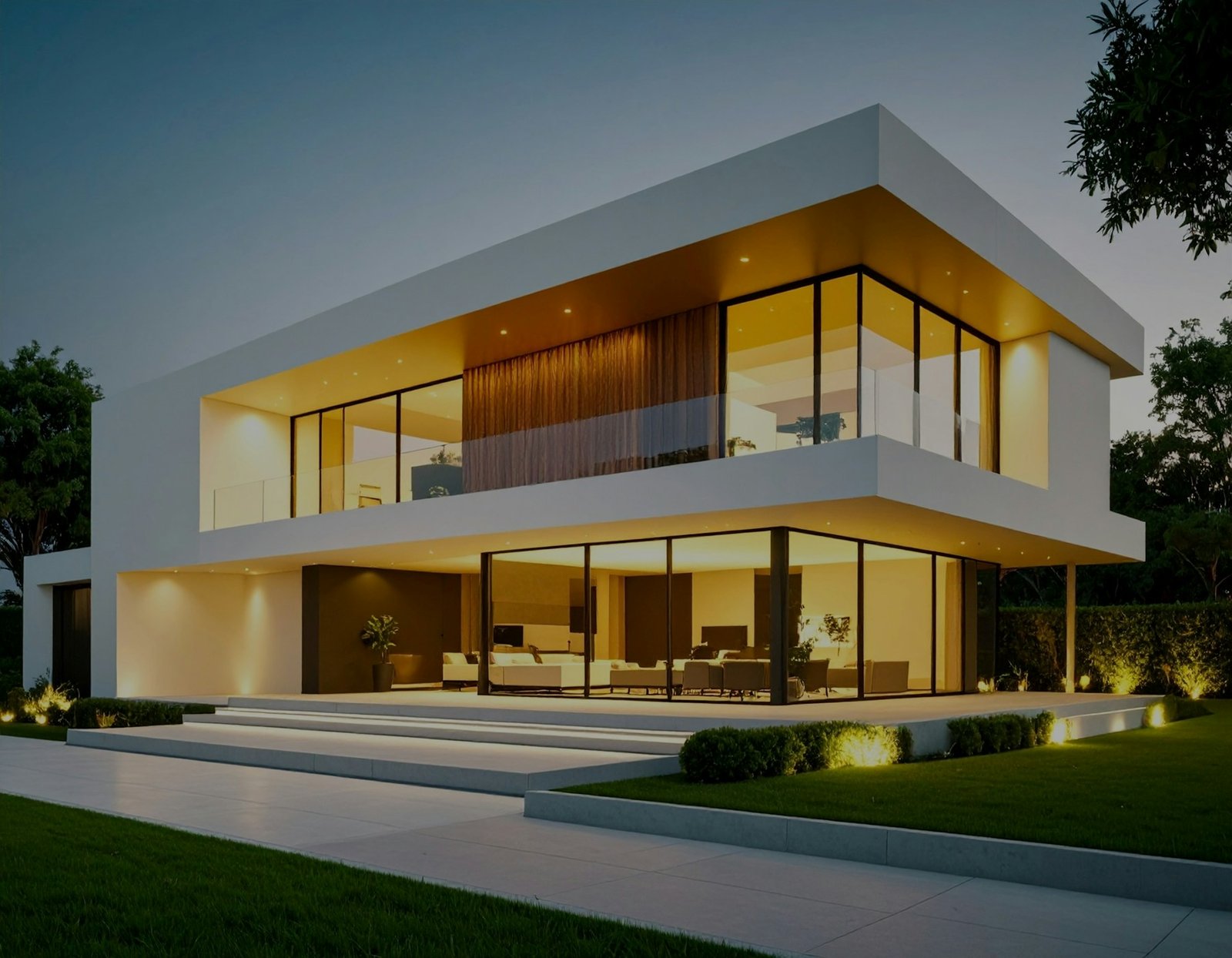 Casa de cristal y luz